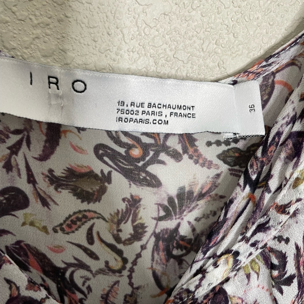 IRO Ruffle Paisley Blouse 36/Small - Picture 4 of 7